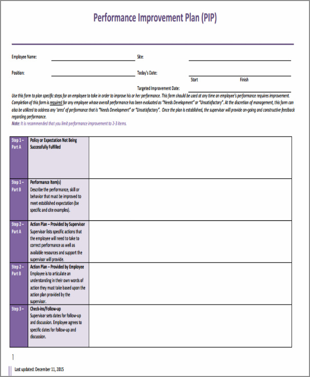 staff action plan template example